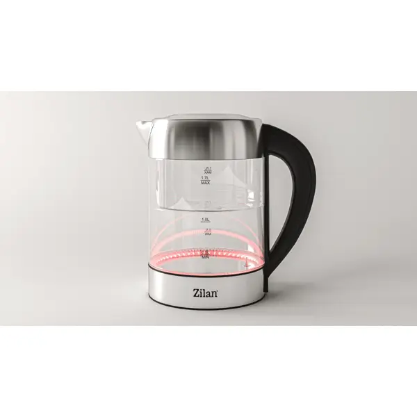 Electric Kettle Zilan ZLN3949, 2200W, 1.7L, Silver/Black