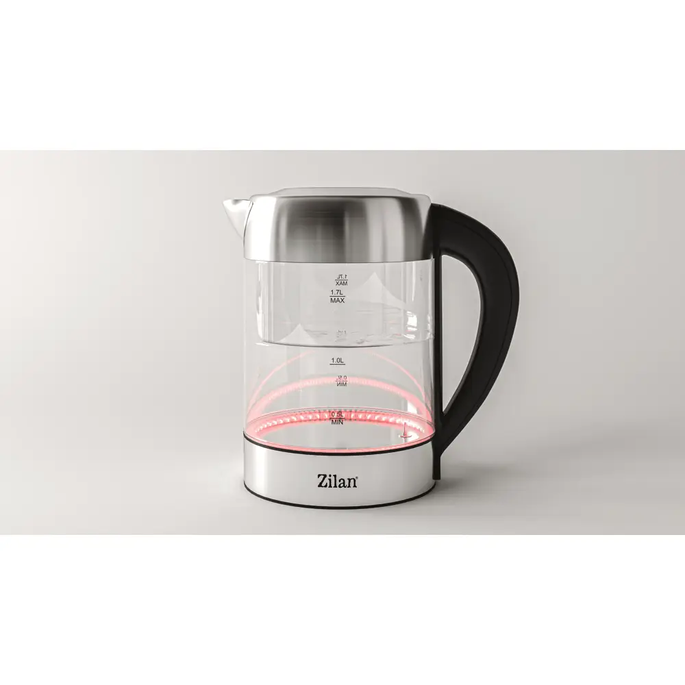 Electric Kettle Zilan ZLN3949, 2200W, 1.7L, Silver/Black