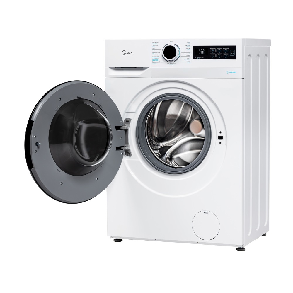 სარეცხი მანქანა Midea MF110W70B/W, 7Kg, 1200Rpm, A+, 79DB, Washing Machine, White