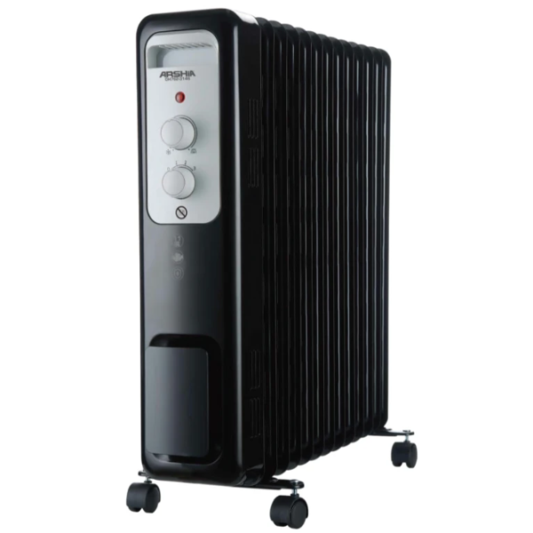 ზეთის რადიატორი Arshia OH762-3146, 2300W, Oil Radiator, Black