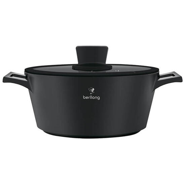 Pot Berllong BOS-P20, 2.1L, 20cm, Black