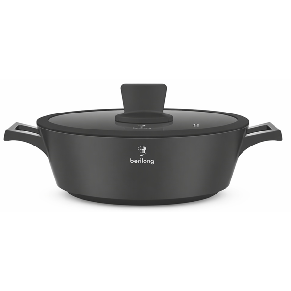 ქვაბი Berllong BOS-SH28, 3.6L, 28cm, Black