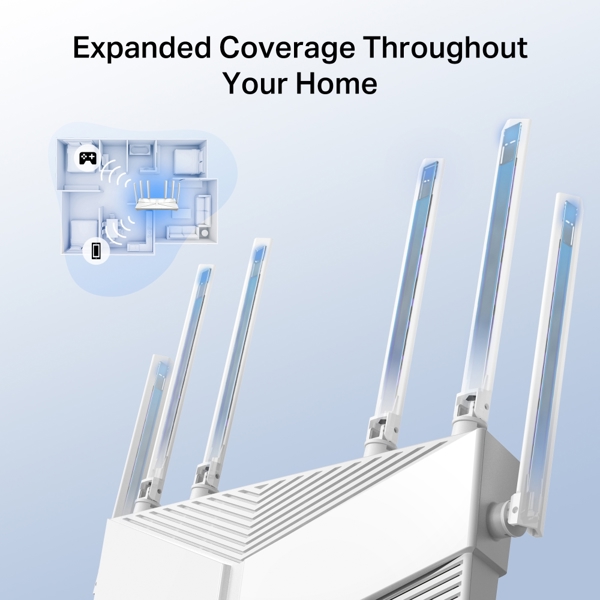როუტერი Tp-Link Archer AX56, 2402Mbps, AX3000 Gigabit WiFi 6 Router, White