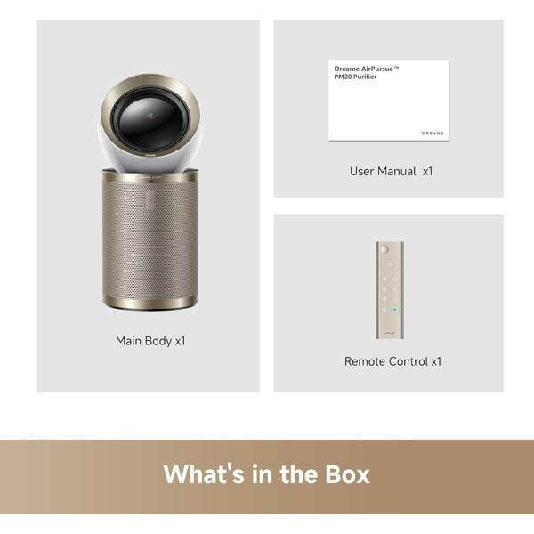 Air Purifier Dreame CVF14A Air Purifier PM20, 100m², White/Gold
