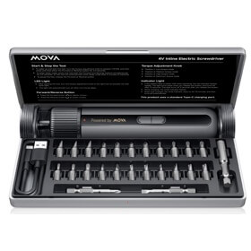 ელექტრო სახრახნისი Mova MSD008, 4V, 260Rpm, Electric Screwdriver Kit, Black
