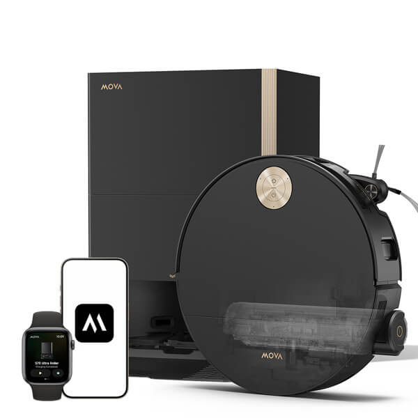 Robot Vacuum Cleaner Mova RLZ52EE S70 Ultra Roller, 32000Pa, CovertSense, Black