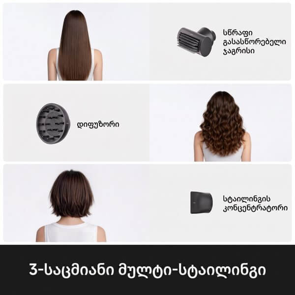 თმის საშრობი Mova AMSU10 Aero C, 1800W, Hair Dryer, Mist Pink