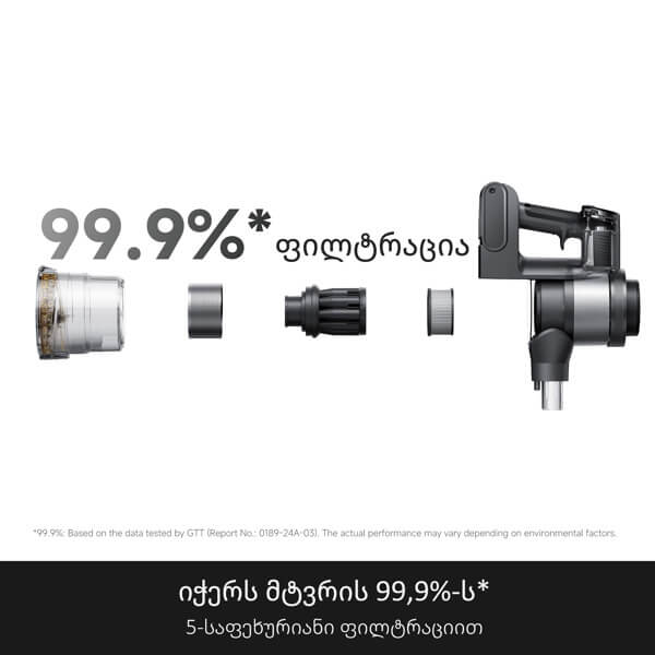 მტვერსასრუტი Mova V2595E S7, 535W, 0.5L, Vacuum Cleaner, Dark Grey