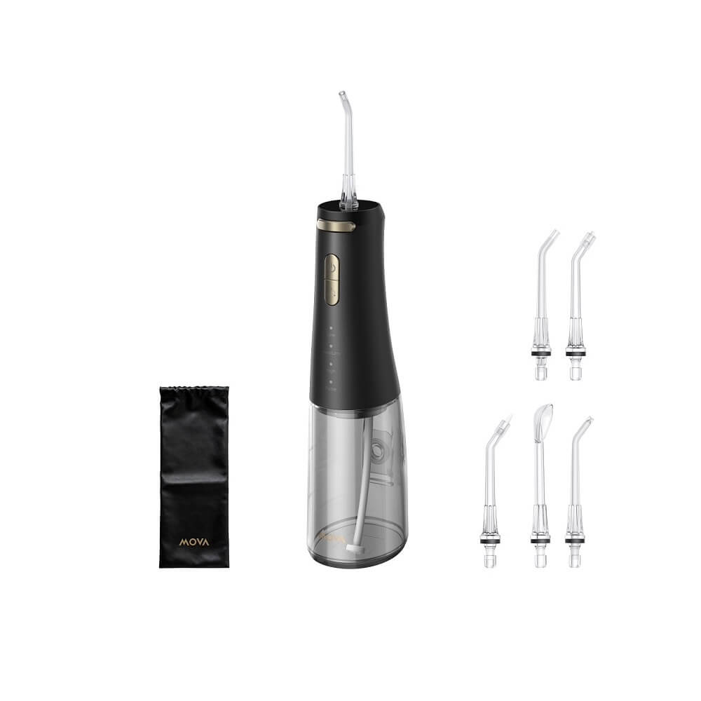 Oral Irrigator Mova AWF14A Ripple 10, 0.3L, Black