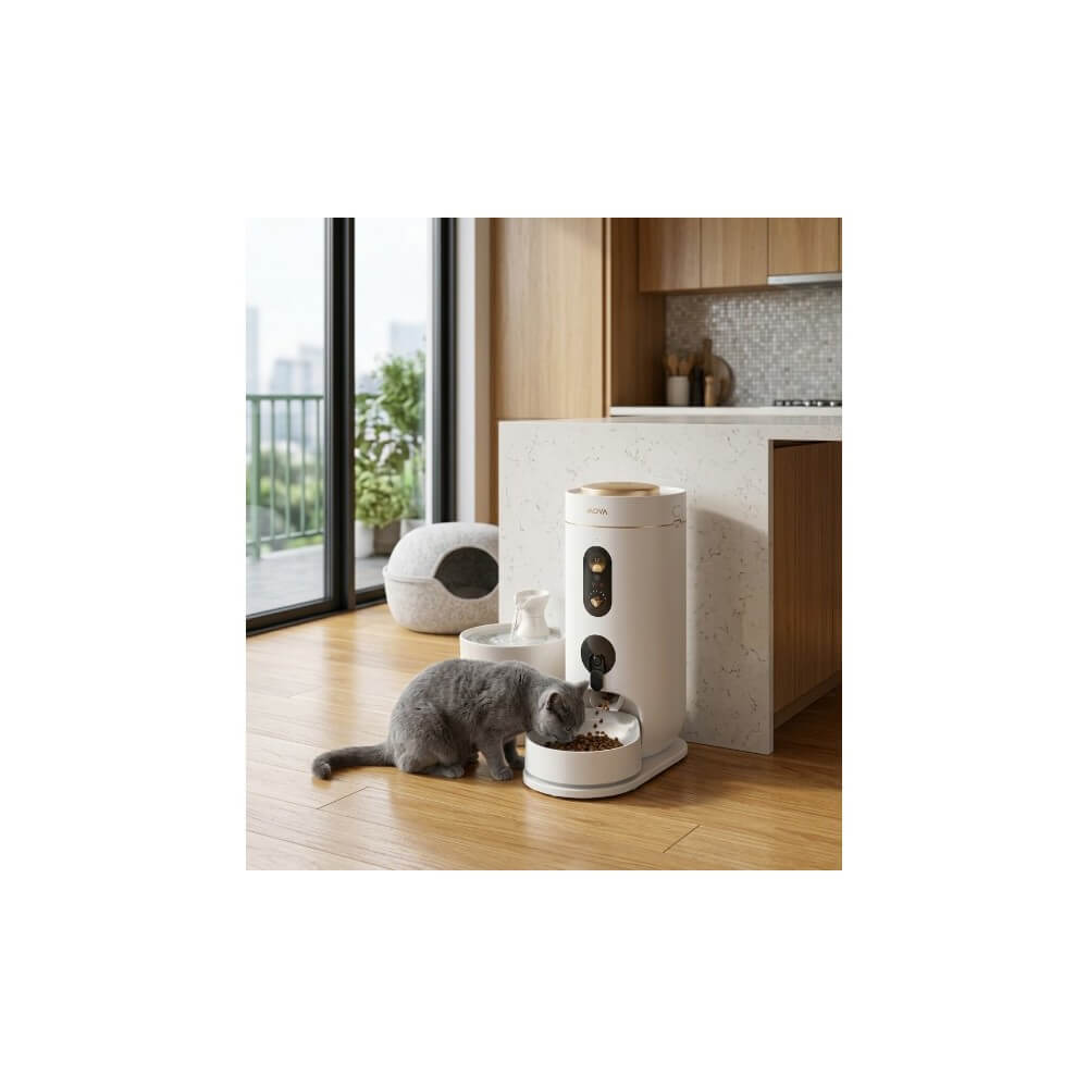 Pet Feeder Mova PF20A NutriPal 10 Ultra SmartCam Health, 4L, White
