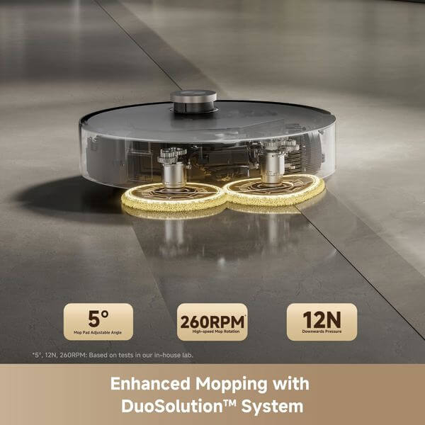 Robot Vacuum Cleaner Mova RLV83LE Robot MOBIUS 60, 30000Pa, FlexScope, Black