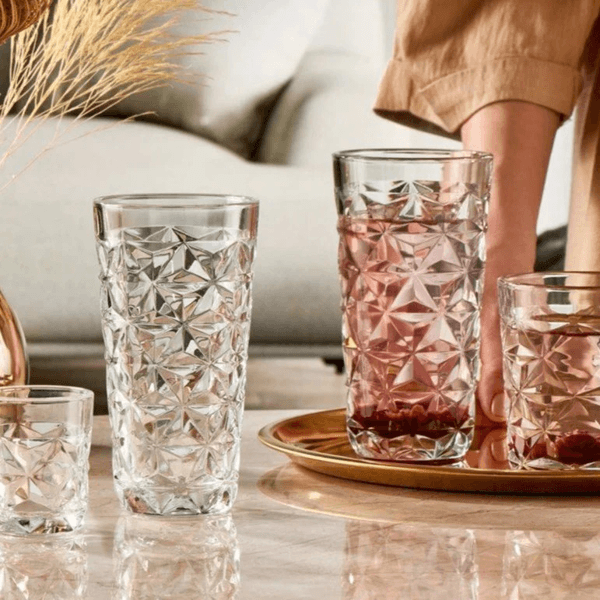 ჭიქების ნაკრები Pasabahce Estrella 9520605-6, 4Pcs, 0.36L, Glass Set, Transparent