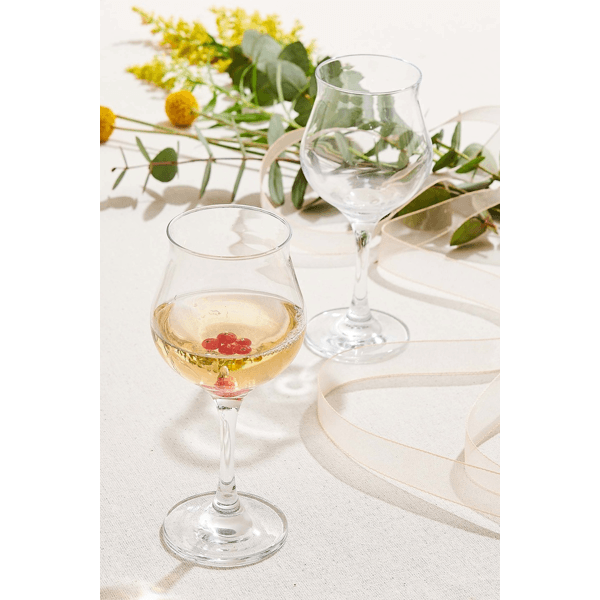 ჭიქების ნაკრები Pasabahce Wavy, 6Pcs, 0.3L, Wine Glass Set, Transparent