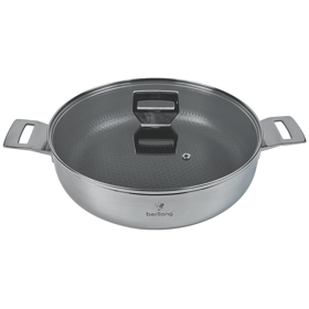 ტაფა-ქვაბი Berllong BSSH-0161, 28cm, Pan, Grey