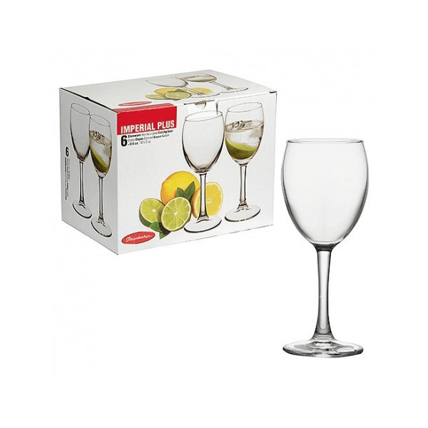ჭიქების ნაკრები Pasabahce IMPERIAL PLUS 944809, 6Pcs, 0.31L, Glass Set, Transparent