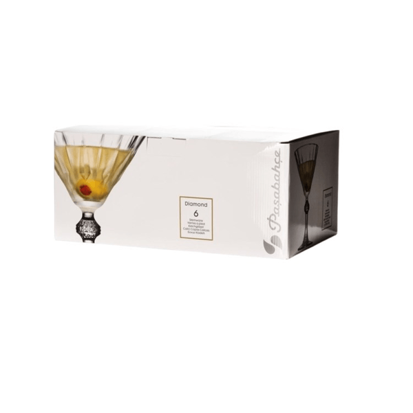 ჭიქების ნაკრები Pasabahce DIAMOND 9440099-4, 6Pcs, 0.238L, Glass Set, Transparent
