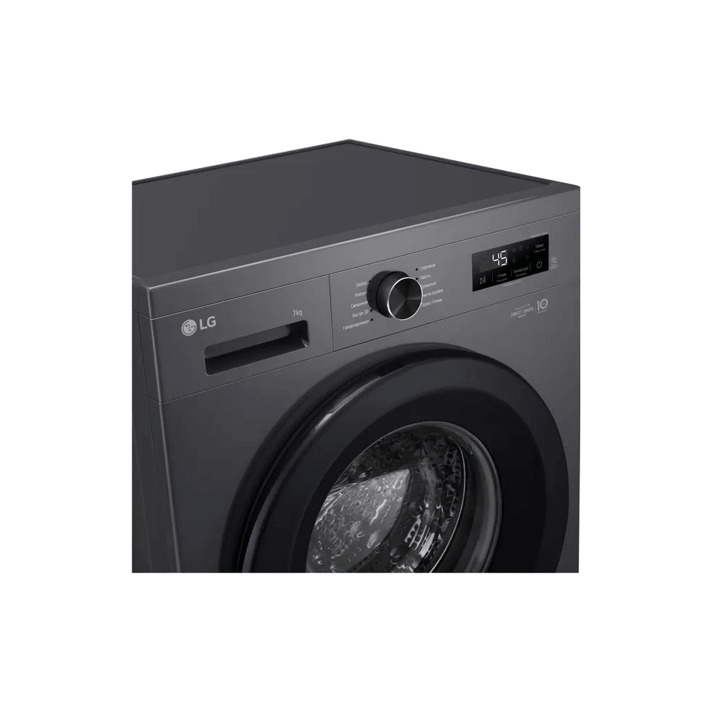სარეცხი მანქანა LG F2Y2HYP6J.AMBQME3, 7Kg, 1200Rpm, 75dB, Washing Machine, Black