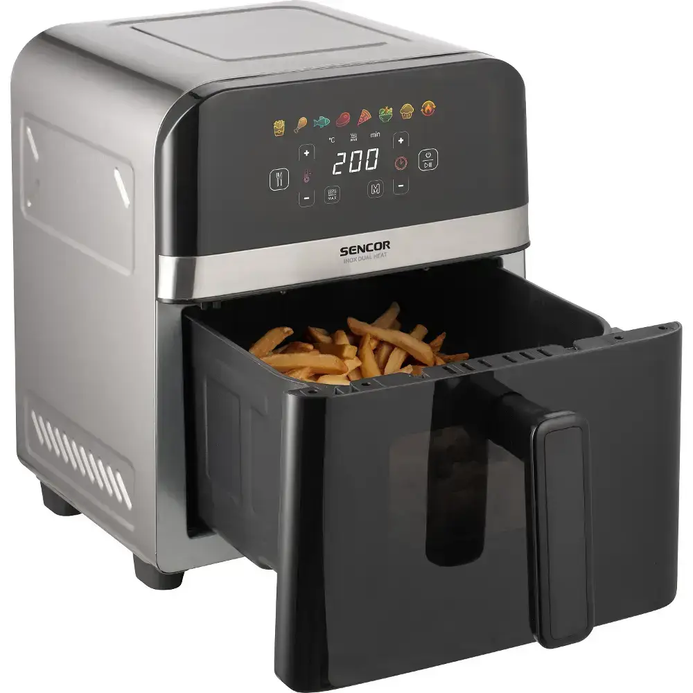 აეროგრილი Sencor SHB 6552BK, 1700W, 6L, Air Fryer, Black/Silver
