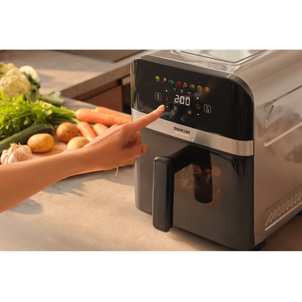 აეროგრილი Sencor SHB 6552BK, 1700W, 6L, Air Fryer, Black/Silver