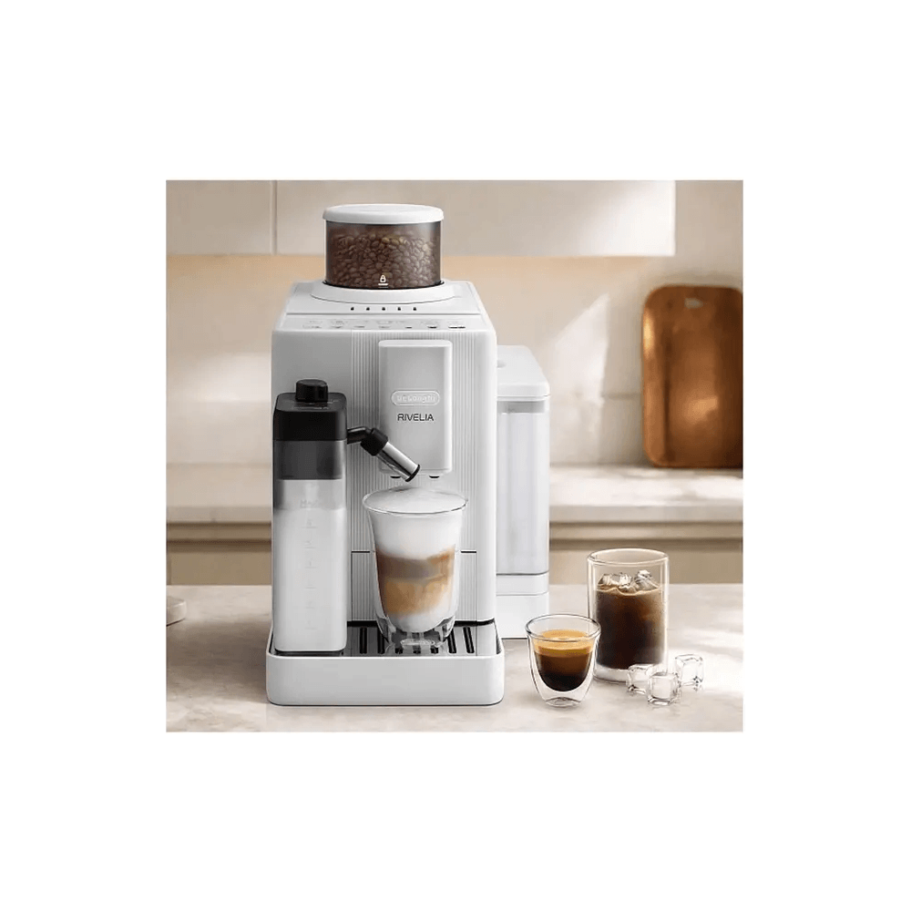 ყავის აპარატი DeLonghi EXAM420.55.WXL Rivelia Start, 1450W, 1.4L, Coffee Machine, Arctic White