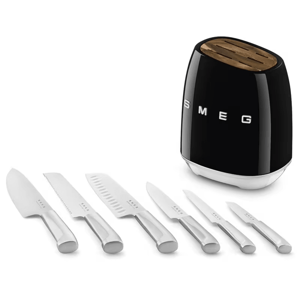Knife Set Smeg KBSF02BL, 5Pcs, Black