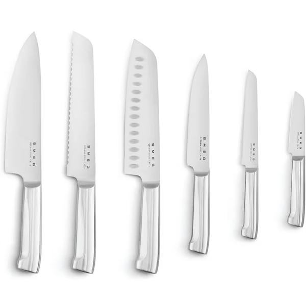Knife Set Smeg KBSF02BL, 5Pcs, Black