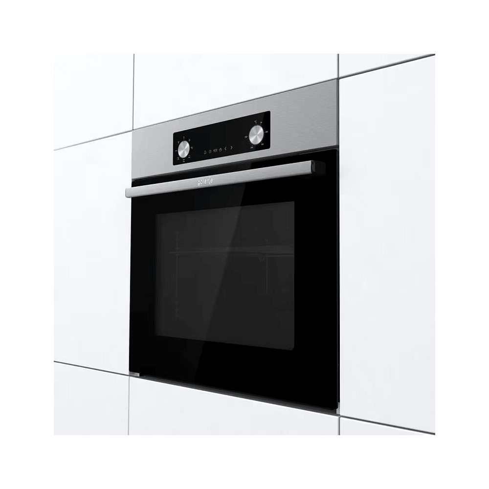 ჩასაშენებელი ელექტრო ღუმელი Gorenje BO6635E01X, 1600W, 61L, Built-In Electric Oven, Silver