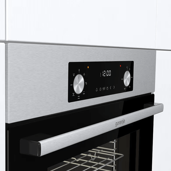 ჩასაშენებელი ელექტრო ღუმელი Gorenje BO6635E01X, 1600W, 61L, Built-In Electric Oven, Silver