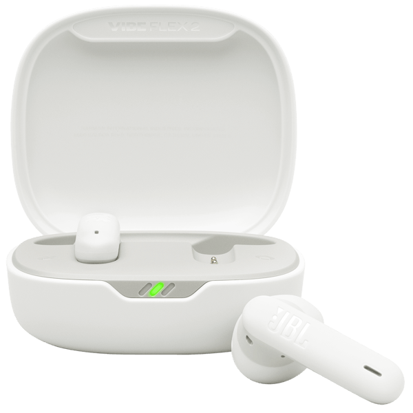 Earbuds JBL JBLVFLEX2WHT Vibe Flex 2, Wireless, Bluetooth, IP54, White
