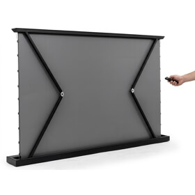 პროექტორის ელექტრო ეკრანი AllScreen CMF100HBC, MOTORIZED FLOOR RISING SCREEN, 221x124CM, ALR, WITH REMOTE CONTROL