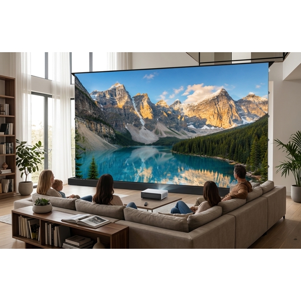 პროექტორის ელექტრო ეკრანი AllScreen CMF110HBC, MOTORIZED FLOOR RISING SCREEN, 243x137CM, 110", 16:9, ALR, WITH REMOTE CONTROL