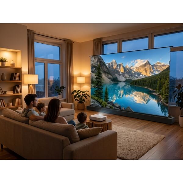 პროექტორის ელექტრო ეკრანი AllScreen CMF100HBC, MOTORIZED FLOOR RISING SCREEN, 221x124CM, 100", 16:9, ALR, WITH REMOTE CONTROL