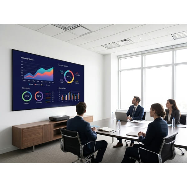 პროექტორის ეკრანი Allscreen CNF110HFS, ULTRA THIN BEZEL SCREEN, 243x137CM, 110", 16:9, ALR, High Brightness