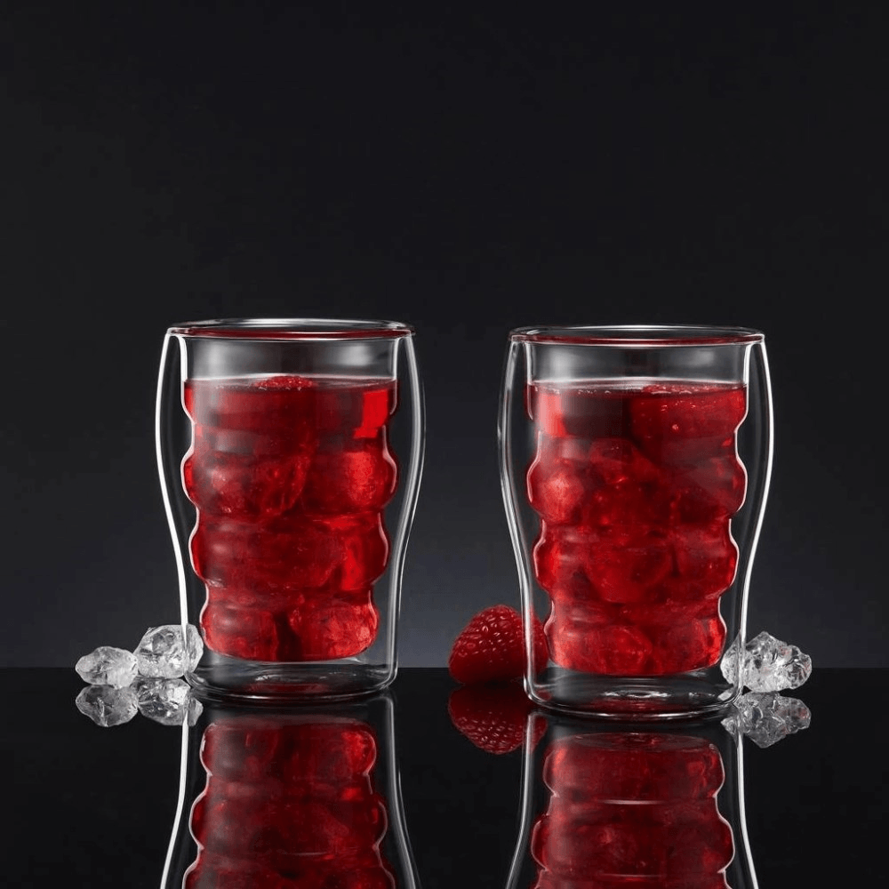 თერმოჭიქების ნაკრები Ambition Ripple 34806, 2Pcs, Glass Set, Transparent