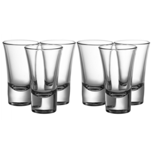 ჭიქების ნაკრები Pasabahce 18651121, 6Pcs, 0.04L, Liqueur Glass Set, Transparent