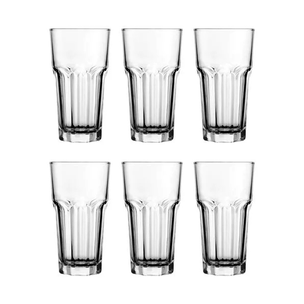 Juice Glass Set LUCKYGLASS LG-101418, 6Pcs, 0.48L, Transparent