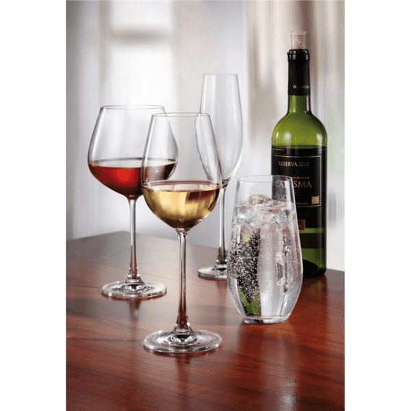 Wine Glass Set CRISTALITE COLUMBA, 6Pcs, 0.4L, Transparent