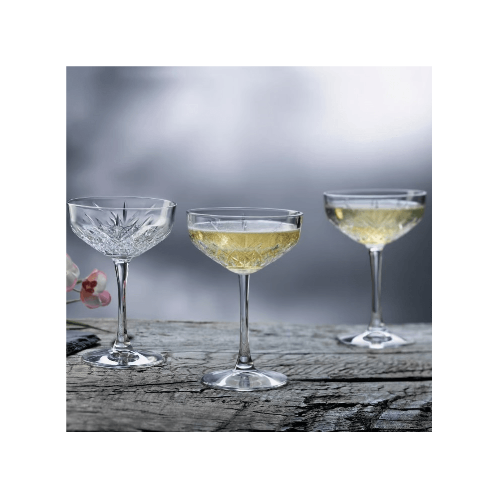 Champagne Glass Set Pasabahce TIMELESS 9440236, 4Pcs, Transparent
