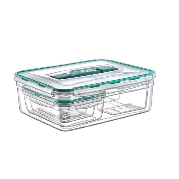 Set Of Food Storage Containers Irak Plastik Fresh box LC-380, 6Pcs, Transparent
