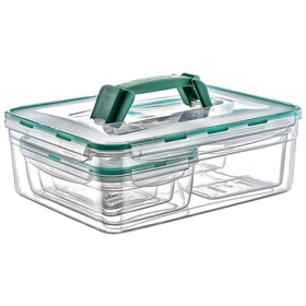 Set Of Food Storage Containers Irak Plastik Fresh box LC-380, 6Pcs, Transparent