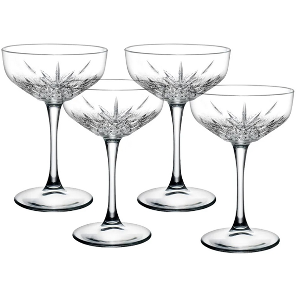 Champagne Glass Set Pasabahce TIMELESS 9440236, 4Pcs, Transparent
