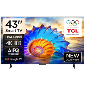 ტელევიზორი TCL 43V6D, 43", Smart TV, 4K UHD, USB, HDMI, LAN, BT, WIFI, Black