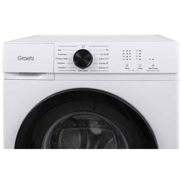 სარეცხი მანქანა Graetz GW60-A112VE-W, 6Kg, 1200Rpm, Washing Machine, White
