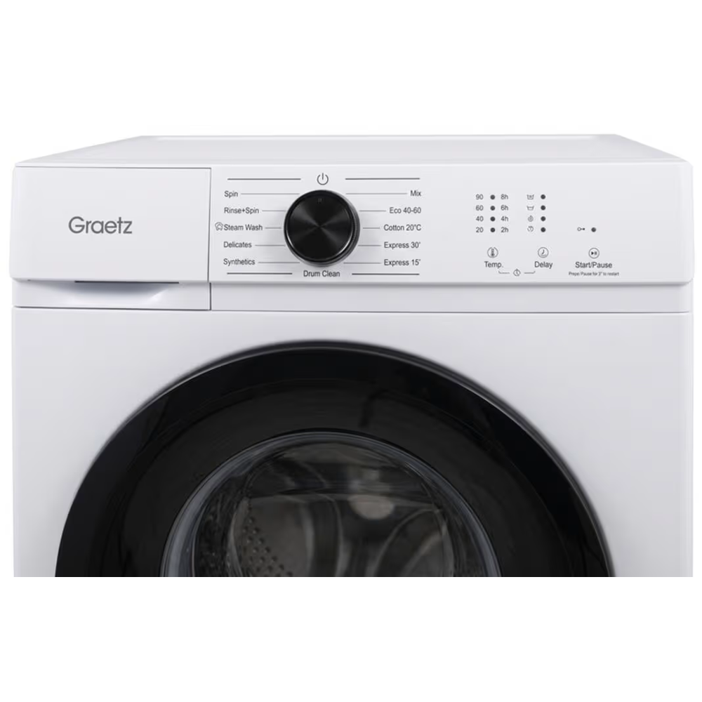 სარეცხი მანქანა Graetz GW60-A112VE-W, 6Kg, 1200Rpm, Washing Machine, White