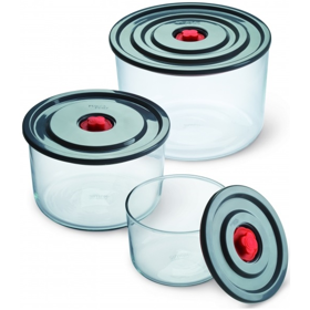 Food Storage Container Set SIMAX 113 18022912, 3Pcs, Transparent