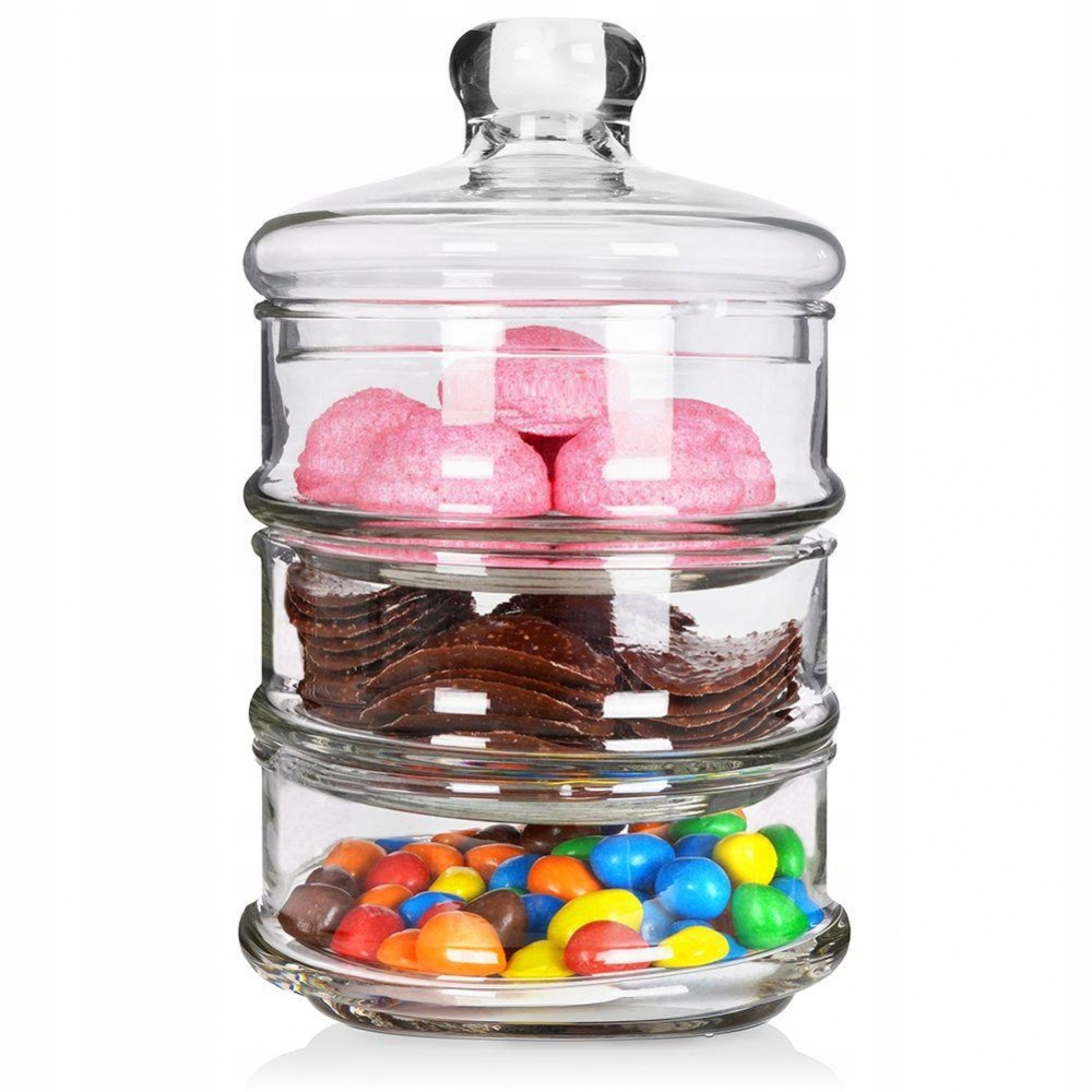 მინის შესანახი ნაკრები Koopman YE1100310, Glass Storage Set, Transparent
