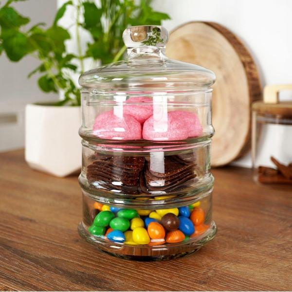 მინის შესანახი ნაკრები Koopman YE1100310, Glass Storage Set, Transparent
