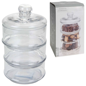 მინის შესანახი ნაკრები Koopman YE1100310, Glass Storage Set, Transparent