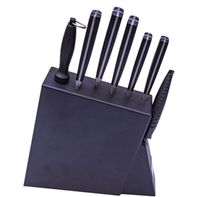 Knife Set BERLLONG BKS-0104, 8Pcs, Black