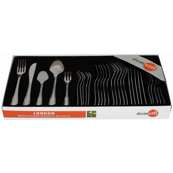 დანა-ჩანგალის ნაკრები Domotti LONDON, 30Pcs, Tableware Set, Silver